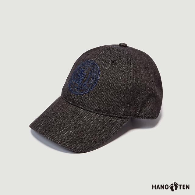 【Hang Ten】配件-學院風仿水洗牛仔學院風棒球帽(黑)