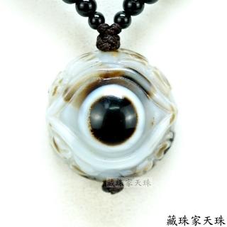 【藏珠家】34mm財咒天眼+時輪金剛天珠項鍊