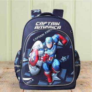 【Marvel 漫威】漫威英雄美國隊長兒童減壓護脊書包(3D立體壓模、蜂巢透氣背帶、輕量)
