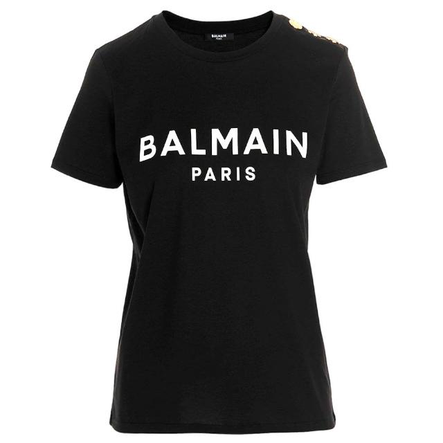 BALMAIN】女款品牌LOGO 短袖T恤-黑色(XS號、S號、M號) - momo購物網