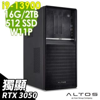 【Acer 宏碁】i9 RTX3050繪圖工作站(Altos P130F9/i9-13900/16G/512SSD+2TB/RTX3050/W11P)