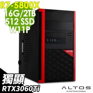 【Acer 宏碁】R7 Quadro RTX3060Ti繪圖工作站(Altos P15F7/R7-5800X/16G/512SSD+2TB HDD/RTX3060Ti-8G/W11)