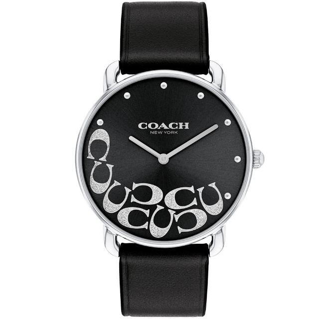 【COACH】官方授權經銷商 Elliot 時尚金屬光C字石英手錶-36mm 畢業 禮物(14504336)