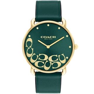 【COACH】官方授權經銷商 Elliot 時尚金屬光C字石英手錶-36mm 畢業 禮物(14504337)
