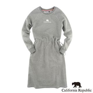 【California Republic】CR品牌LOGO內刷毛抽繩洋裝(女版)