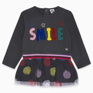 【tuc tuc】女童 黑彩立體字紗裙洋裝 18M-6A PF5176(tuctuc baby 洋裝)