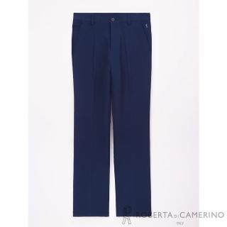 【ROBERTA 諾貝達】男裝 藍色平口休閒褲-防潑水 抗UV(台灣製)