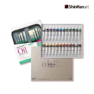【韓國ShinHanart新韓】專家級油畫顏料/油彩24色(贈畫筆11件套)