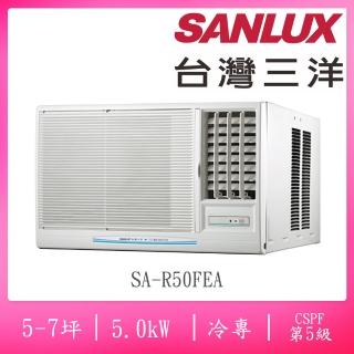 【SANLUX 台灣三洋】福利品5-7坪定頻窗型右吹冷專冷氣(SA-R50FEA)