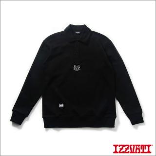 【IZZVATI】長袖高爾夫球衫-黑(品牌長T系列)