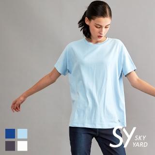 【SKY YARD】休閒舒適寬袖棉質上衣(藍色)