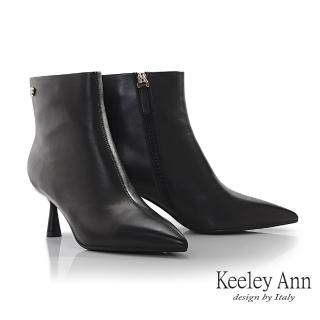 【Keeley Ann】中車線設計T跟短靴(黑色377772610-Ann系列)
