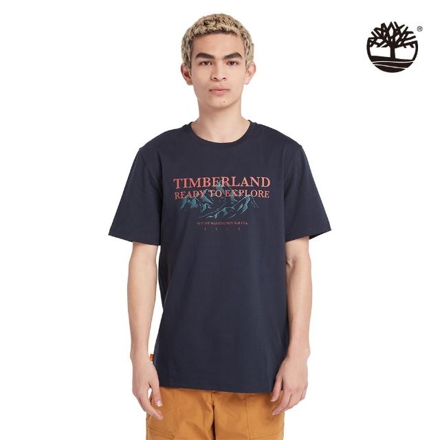 【Timberland】男款深寶石藍短袖T恤(A2K7P433)