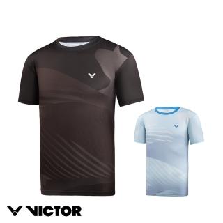 【VICTOR 勝利體育】台灣在地陽明山 T-Shirt 中性款(T-2314 C黑/F淺藍)
