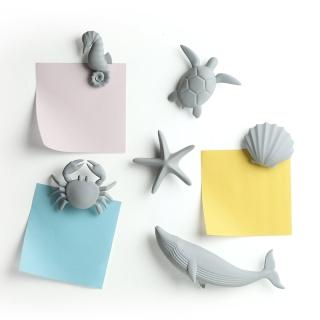 【QUALY】海潮之生磁鐵(海龜/海星/螃蟹/海馬/貝殼)