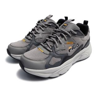 【FILA】男 慢跑鞋 運動鞋 老爹鞋 復古運動鞋-灰/黑(1J382X410)