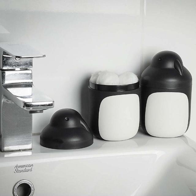 【QUALY】冰原企鵝-收納罐(黑色)