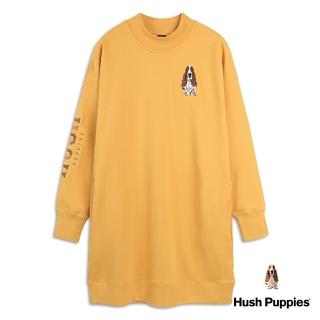 【Hush Puppies】女裝 洋裝 品牌刺繡半高領洋裝(黃色 / 34215102)