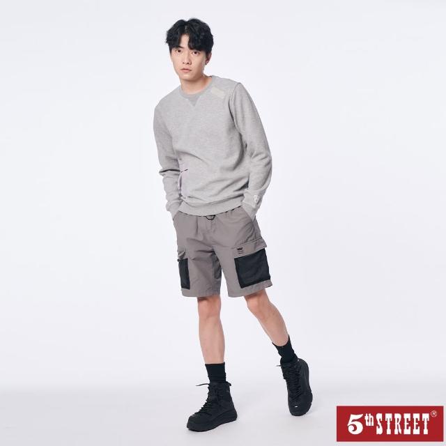 【5th STREET】男裝輕量運動短褲-灰色