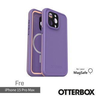 【OtterBox】iPhone 15 Pro Max 6.7吋 Fre 全方位防水/雪/震/泥 保護殼-紫(支援MagSafe)