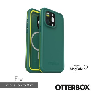 【OtterBox】iPhone 15 Pro Max 6.7吋 Fre 全方位防水/雪/震/泥 保護殼-綠(支援MagSafe)