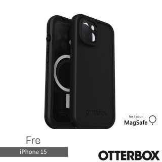 【OtterBox】iPhone 15 6.1吋 Fre 全方位防水/雪/震/泥 保護殼-黑(支援MagSafe)