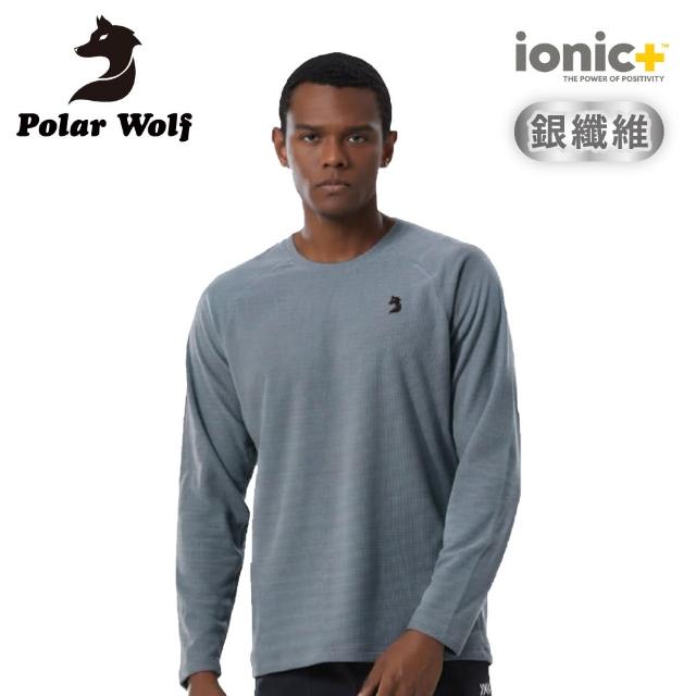 【Polar Wolf】銀纖維抗菌長袖上衣《石墨藍》PW17003/ Ionic+/透氣快乾/抑臭/抗UV(悠遊山水)