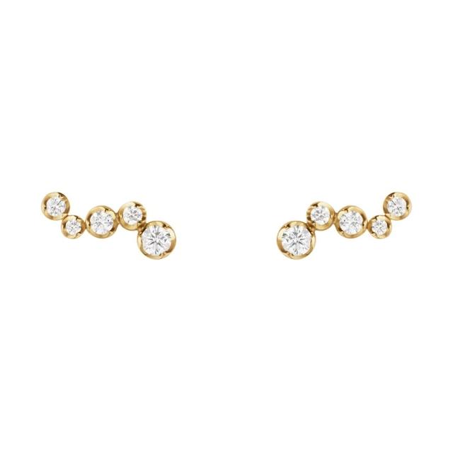 【Georg Jensen 喬治傑生】SIGNATURE DIAMOND  18K黃金鑽石針式耳環