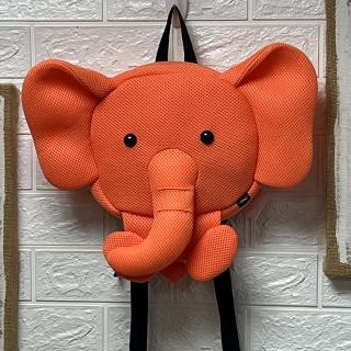【lifehousecs生活好室】大象造型背包 橘色(抗菌材質速乾 可愛立體造型 透氣網布)