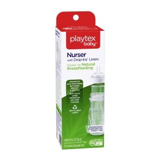 【美國Playtex】防脹氣拋棄式奶瓶組 237ML-296ML/8oz-10oz(拋棄式奶瓶*1+替換袋105入)