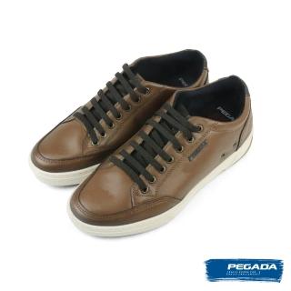 【PEGADA】巴西厚底皮質綁帶休閒鞋 棕色(118901-BR)
