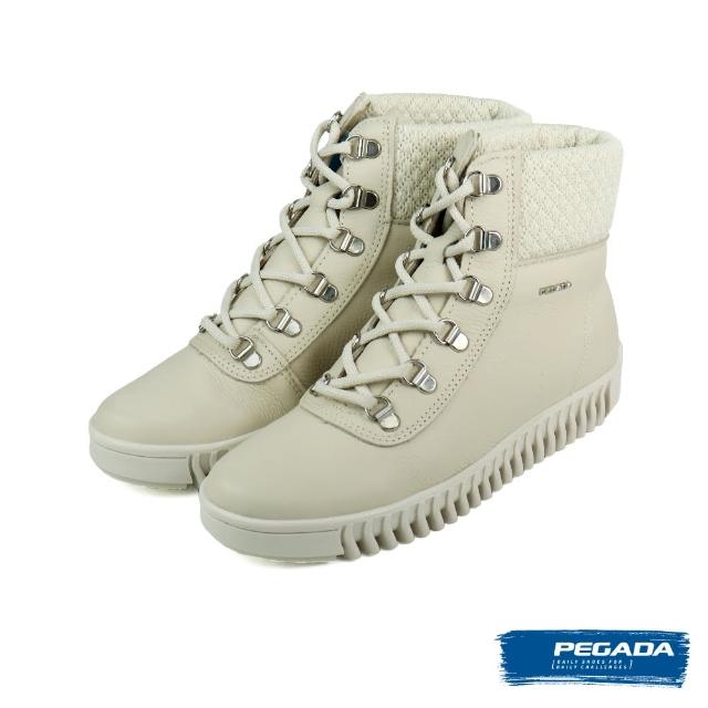 【PEGADA】巴西厚底個性綁帶短靴 白色(210508-IV)
