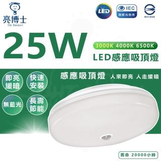 【亮博士】25W 感應LED吸頂燈 蛋糕燈(白光/中性光/黃光)