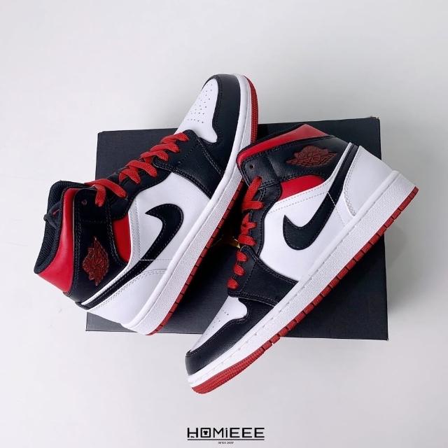 NIKE 耐吉】Air Jordan 1 Mid Gym Red 黑頭黑白紅(DQ8426-106) - momo