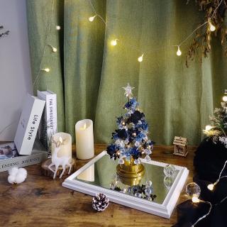【KIRA與花花藝】水晶LED燈永生花聖誕樹/星空黑/桌上聖誕樹(永生花裝飾/聖誕禮物/聖誕節/聖誕樹)