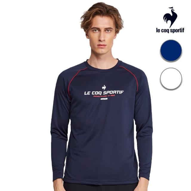 【LE COQ SPORTIF 公雞】吸濕排汗運動生活長袖T恤 男款-2色-LWS21806