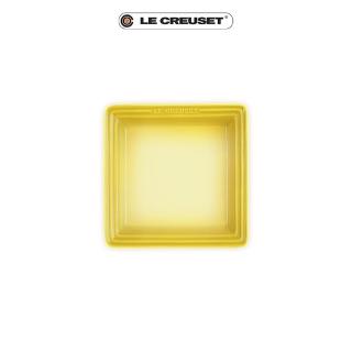 【Le Creuset】瓷器正方盤 16cm(閃亮黃)