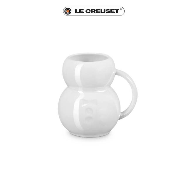 【Le Creuset】瓷器雪人造型馬克杯350ml(珍珠白)