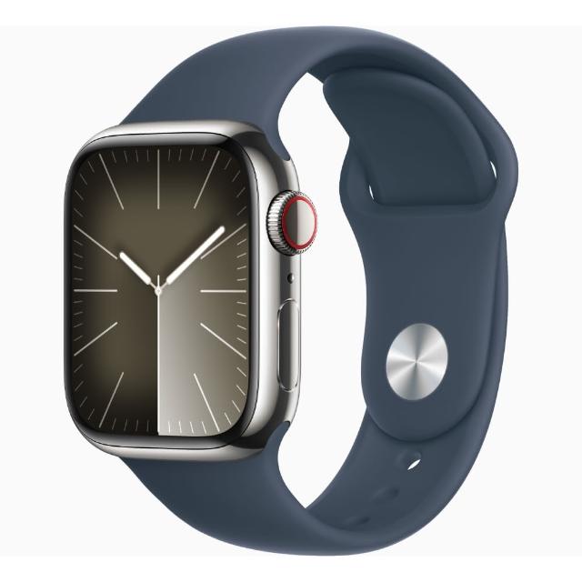 【Apple】Watch Series 9 LTE版 41mm(不鏽鋼錶殼搭配運動型錶帶)