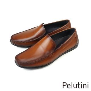 【Pelutini】經典素面懶人樂福鞋 棕色(318039-BR)