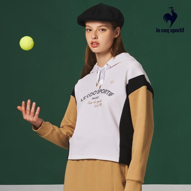 【LE COQ SPORTIF 公雞】法式經典連帽T恤 女款-白色-LWS22315