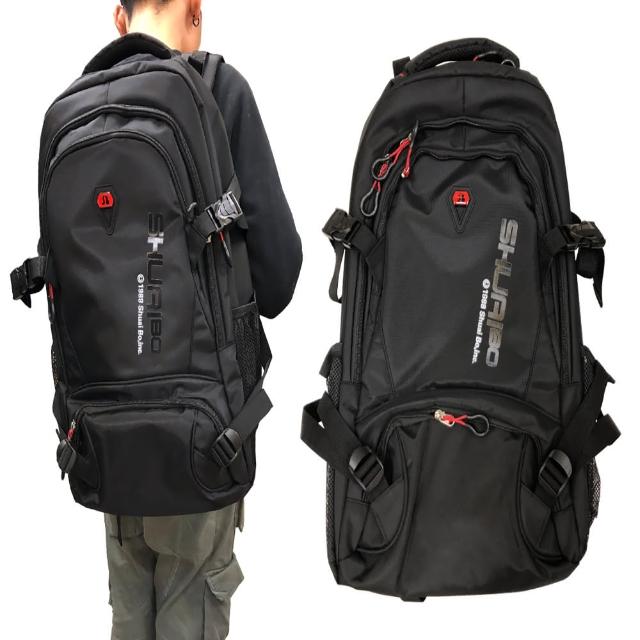 【SNOW.bagshop】後背包超大容量主袋+外袋共四層防水尼龍布胸釦A4資料夾