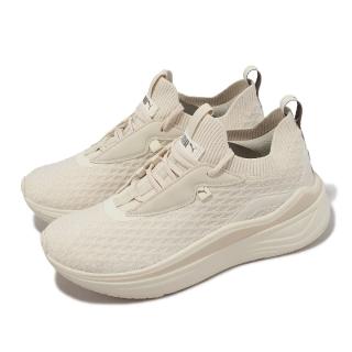 【PUMA】慢跑鞋 Softride Stakd Premium Wns 女鞋 米白 厚底 襪套 運動鞋(378854-02)
