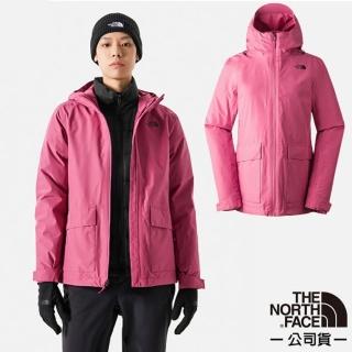 【The North Face】女 防水透氣保暖連帽三合一外套/夾克(5AY1-OHM 粉色)