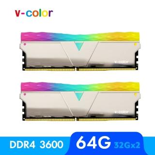 【v-color 全何】Prism Pro RGB DDR4 3600 64GB kit 32GBx2(桌上型超頻記憶體)
