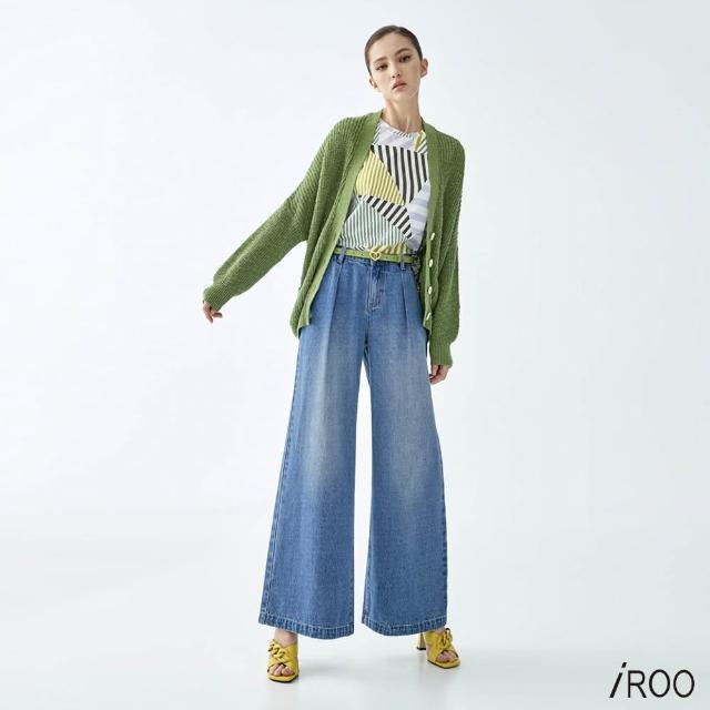 【iROO】立體羅紋織目針織外套
