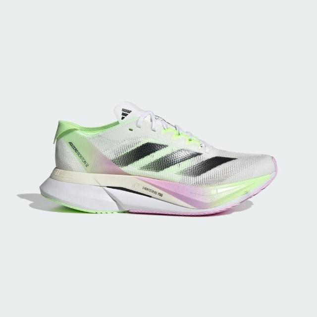 【adidas 愛迪達】Adizero Boston 12 W 女 慢跑鞋 運動 路跑 中長距離 馬牌底 白綠紫(IG3328)