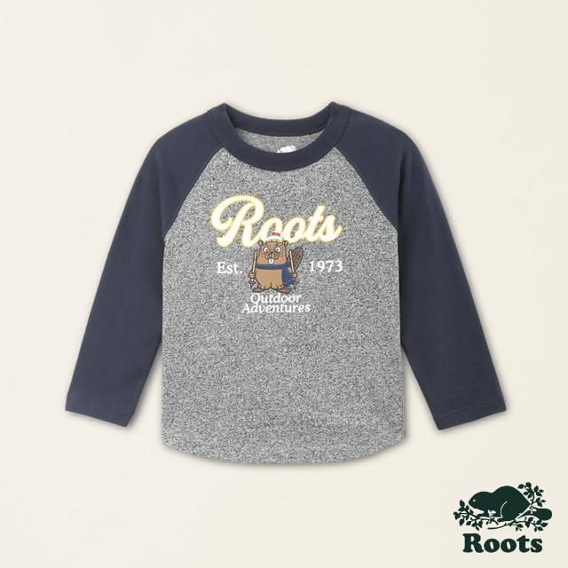 【Roots】Roots小童-戶外探險家系列 長袖上衣(灰色)