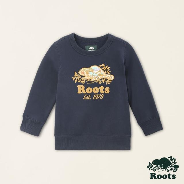 【Roots】Roots小童-戶外探險家系列 圓領上衣(軍藍色)