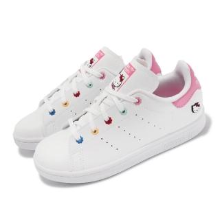 【adidas 愛迪達】x Hello Kitty 童鞋 Stan Smith C 中童 白 粉 聯名 小朋友 愛迪達(ID7231)